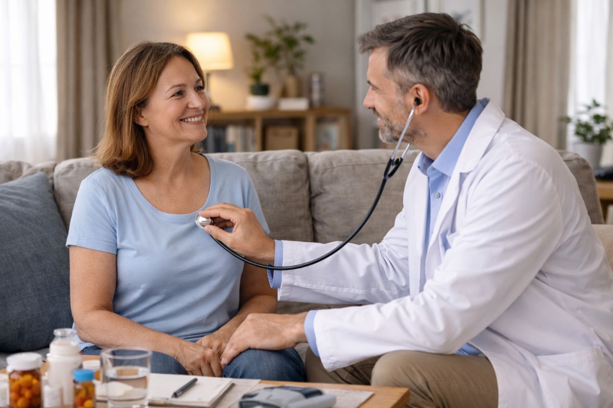 Lekar pregleda ženu kod kuće